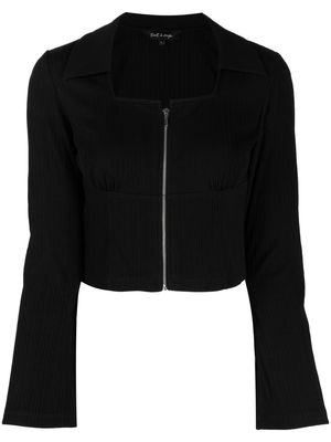 tout a coup square-neck zip-fastening blouse - Black