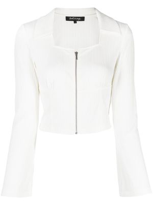 tout a coup square-neck zip-fastening blouse - White