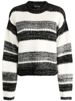 tout a coup stripe-print wool-blend jumper - Black