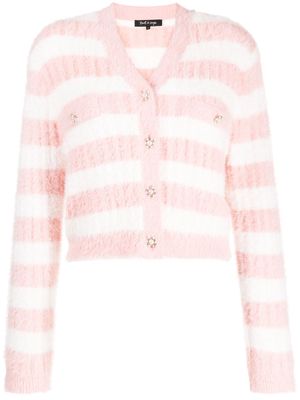 tout a coup stripe ribbed-knit top - Pink
