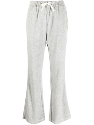 tout a coup stripe-trim flared trousers - Grey