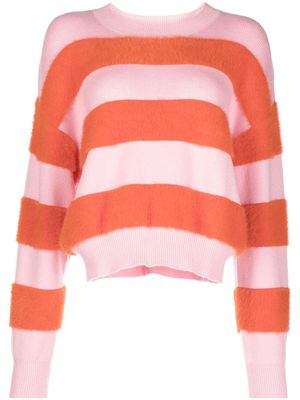 tout a coup striped crew-neck jumper - Pink