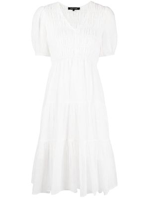 tout a coup V-neck tiered dress - White