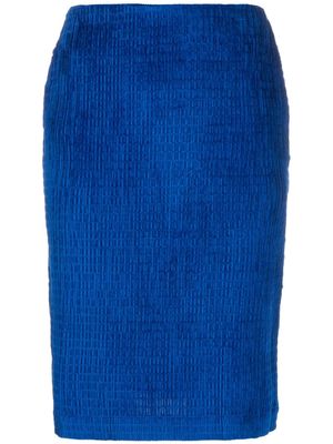 TOVE Emma jacquard knee-length skirt - Blue