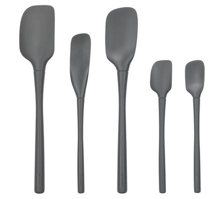 Tovolo Set of 5 Flex-Core Spatula with Silicone Handles