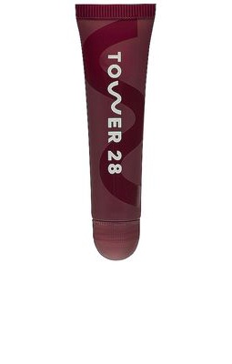 Tower 28 Lipsoftie Tinted Lip Treatment in Ube Vanilla.