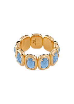 Toy 18K-Gold-Plated, Glass & Enamel Eternity Band