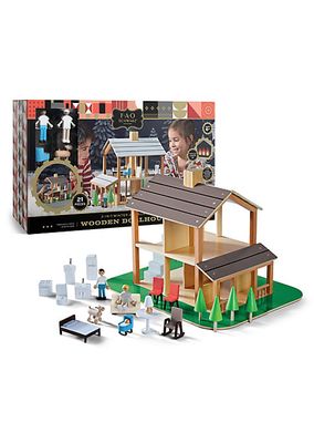 Toy Wooden 2-in-1-Dollhouse