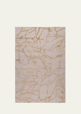 Tracery Gold Hand-Knotted Rug, 9' x 12'