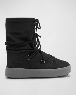 Track Suede Lace-Up Snow Boots