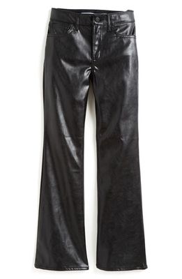 Tractr Kids' Faux Leather Flare Leg Pants in Black
