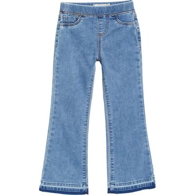 Tractr Kids' Pull-On Knit Flare Jeans in Light Indigo Wash 