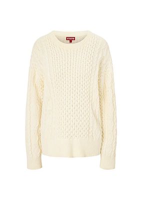 Tracy Cable-Knit Crewneck Sweater