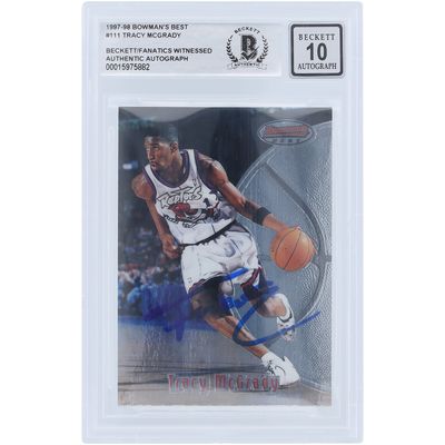 Tracy McGrady Toronto Raptors Autographed 1997-98 Bowman Best #111 Beckett Fanatics Witnessed Authenticated 10 Rookie Card