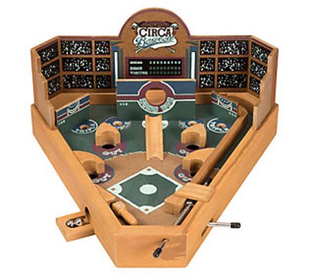 Trademark Games Miniature Retro Wooden Pinball aseball Game