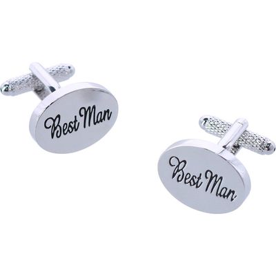 Trafalgar Best Man Cuff Links in Silver 