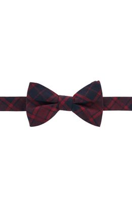 Trafalgar Kincaid Plaid Silk Bow Tie in Red Plaid