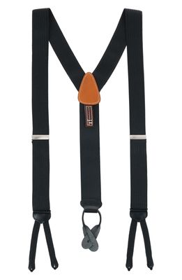 Trafalgar Regal Silk Formal Suspenders in Black