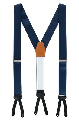 Trafalgar Sutton Silk Formal Suspenders in Navy