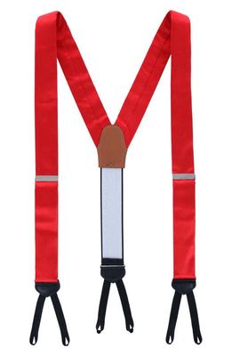 Trafalgar Sutton Silk Formal Suspenders in Red