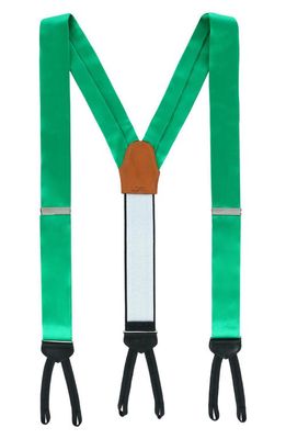 Trafalgar Sutton Silk Formal Suspenders in Royal Green