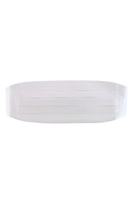 Trafalgar Sutton Solid Silk Cummerbund in Ivory