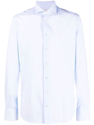 Traiano Milano longsleeved pointed-collar shirt - Blue