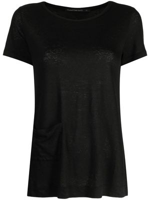 Transit boat-neck short-sleeve T-shirt - Black
