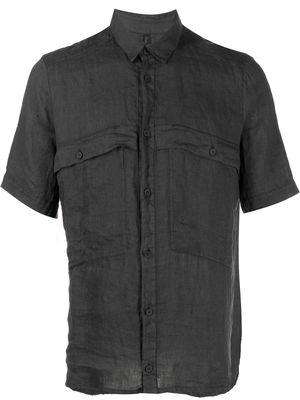 Transit chest-pocket short-sleeve shirt - Grey