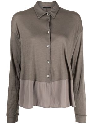 Transit classic-collar drop-shoulder blouse - Brown