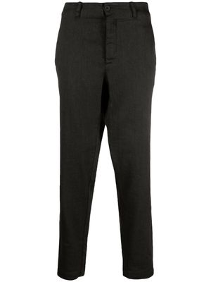 Transit high-waisted mélange tapered trousers - Black