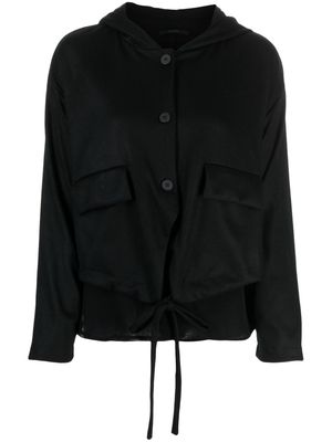 Transit layered hooded jacket - Black