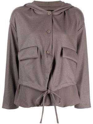 Transit layered hooded jacket - Brown