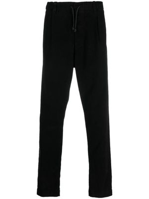 Transit lyocell-blend tapered-leg trousers - Black
