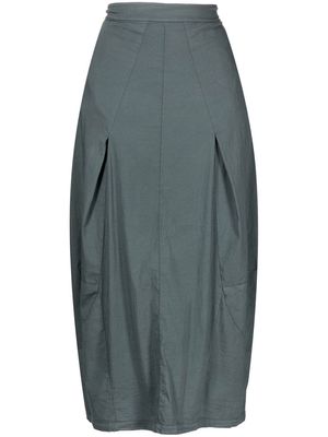Transit panelled pleat-detail skirt - Green