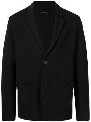 Transit patch-pocket jersey blazer - Black