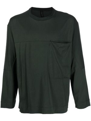 Transit pocket-detail long-sleeve T-shirt - Green