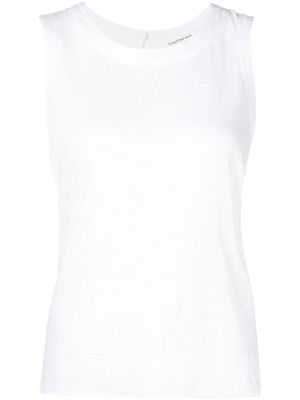 Transit round neck sleeveless top - White
