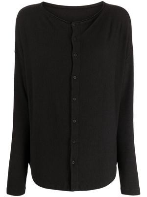 Transit scoop-neck fine-knit cardigan - Black
