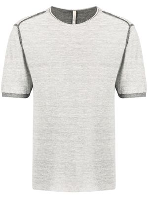 Transit seam-detail short-sleeved T-shirt - Grey