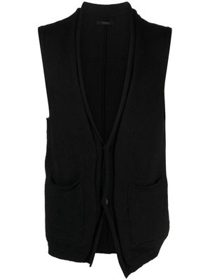 Transit sleeveless virgin-wool cardigan - Black