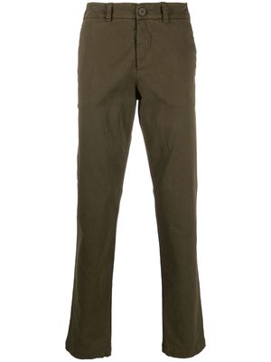 Transit slim-cut stretch-cotton trousers - Green