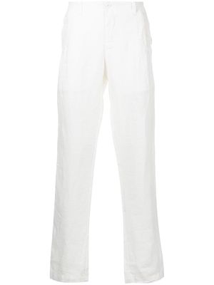 Transit straight-leg linen trousers - White