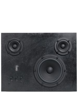 Transparent rectangle-shape steel speaker - Black