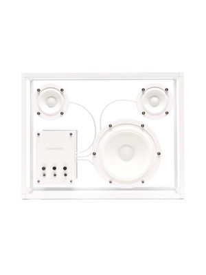 Transparent transparent box design speaker - White
