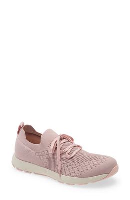 TRAQ by Alegria Froliq Knit Sneaker in Blush Leather 