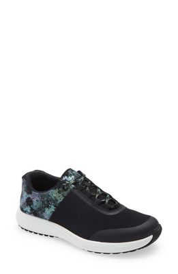 TRAQ by Alegria Jaunt Knit Sneaker in Digi Leather