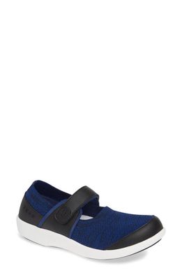 TRAQ by Alegria Qutie Mary Jane Flat in Blue Leather 