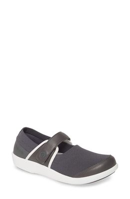 TRAQ by Alegria Qutie Mary Jane Flat in Charcoal 