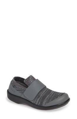 TRAQ by Alegria Qwik Sneaker in Charcoal Leather